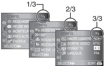 PANASONIC LUMIX DMC-L1K - - À propos des éléments des écrans du menu - 1