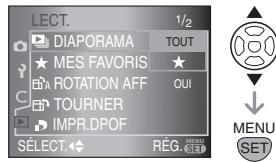 PANASONIC LUMIX DMC-L1K - Appuyez sur ▲/▼ pour sélectionner [TOUT] ou [★], puis appuyez sur [MENU/SET]. - 1