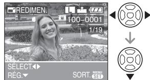 PANASONIC LUMIX DMC-L1K - Appuyez sur ◀/▶ pour sélectionner l'image, puis appuyez sur ▼. - 1