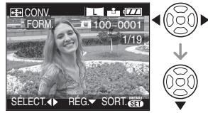 PANASONIC LUMIX DMC-L1K - Appuyez sur ◀/▶ pour sélectionner une image, puis appuyez sur ▼. - 1