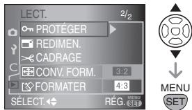 PANASONIC LUMIX DMC-L1K - Appuyez sur ▲/▼ pour sélectionner [3:2] ou [4:3], puis appuyez sur [MENU/SET]. - 1