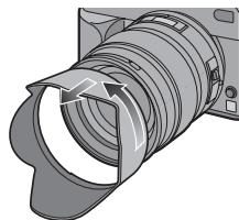 PANASONIC LUMIX DMC-L1K - ■ Rangement temporaire du parasoleil - 1