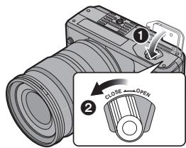 PANASONIC LUMIX DMC-L1K - Mise en place/ retrait de la batterie - 3
