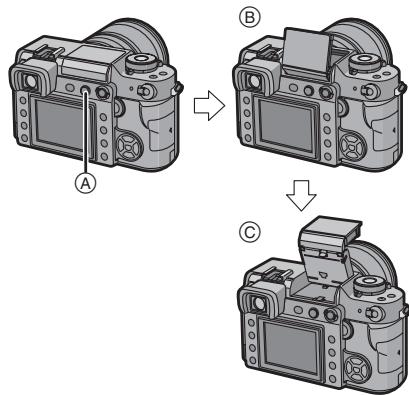PANASONIC LUMIX DMC-L1K - ■ Ouvrez le flash - 1