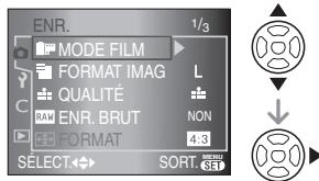 PANASONIC LUMIX DMC-L1K - Appuyez sur ▲/▼ pour sélectionner [MODE FILM], puis appuyez sur ▶. - 1