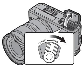 PANASONIC LUMIX DMC-L1K - Mise en place/ retrait de la batterie - 1