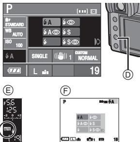 PANASONIC LUMIX DMC-L1K - Appuyez sur [⚡] Ⓓ. - 1
