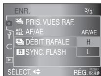 PANASONIC LUMIX DMC-L1K - ■ Modification de la vitesse de rafale - 1