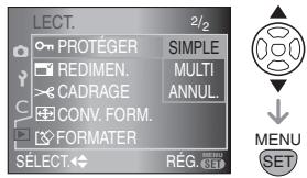 PANASONIC LUMIX DMC-L1K - [PROTÉGER] Prévention contre l'effacement accidentel des images - 1