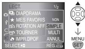 PANASONIC LUMIX DMC-L1K - Appuyez sur ▲/▼ pour sélectionner [SIMPLE], [MULTI] ou [ANNUL.], puis appuyez sur [MENU/SET]. - 1