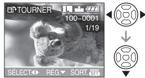 PANASONIC LUMIX DMC-L1K - Appuyez sur ◀/▶ pour sélectionner l'image, puis appuyez sur ▼. - 1