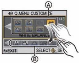 PANASONIC DMCGF3KEG - Üst sıradaki menüyü seçin ve alt sıraya sürükleyin. - 1