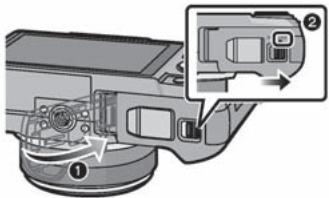 PANASONIC DMCGF3KEG - Kartın (Opsiyonel)/Bataryanın Takılması ve Çıkarılması - 4