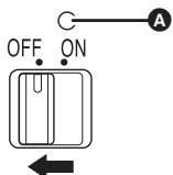 PANASONIC SDR-H250EF - Régler le sélecteur OFF/ON sur OFF. - 1