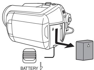 PANASONIC SDR-H250EF - Retrait de la batterie - 1