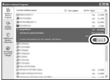PANASONIC SDR-H250EF - Sélectionner [ImageMixer3] et cliquer sur [Remove]. - 1