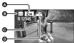 PANASONIC SDR-H250EF - Indications à l'écran en mode d'enregistrement photo - 1