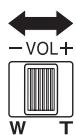 PANASONIC SDR-H250EF - Déplacer le levier du volume pour modifier le niveau du volume. - 1