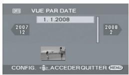 PANASONIC SDR-H250EF - Lecture d'images animées par date - 2