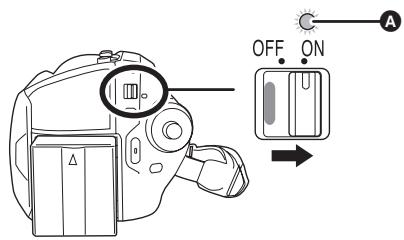 PANASONIC SDR-H250EF - Régler le sélecteur OFF/ON sur ON. - 1