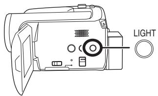 PANASONIC SDR-H250EF - Appuyer sur la touche LIGHT. - 1