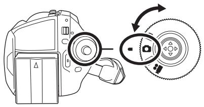 PANASONIC SDR-H250EF - Faire tourner la molette de sélection de mode pour sélectionner 📷. - 1