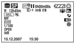 PANASONIC SDR-H250EF - ■ Indicateurs d'enregistrement - 1
