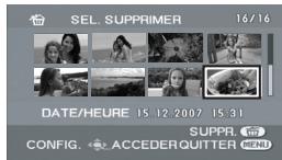 PANASONIC SDR-H250EF - Suppression de plusieurs fichiers sur un écran d'imagettes - 2