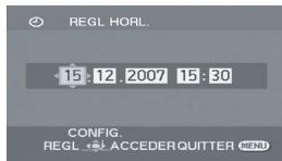 PANASONIC SDR-H250EF - Paramétrage de la date et de l'heure - 2