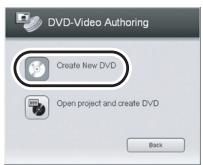 PANASONIC SDR-H250EF - Cliquer sur [Create New DVD]. - 1