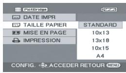 PANASONIC SDR-H250EF - Sélectionner le format du papier sous [TAILLE PAPIER]. - 1