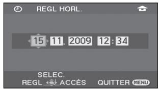 PANASONIC SDR-S26 - Sélectionnez la date ou l'heure, puis réglez la valeur souhaïée au moyen du manche à balai. - 1