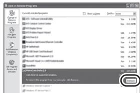 PANASONIC SDR-S26 - Déinstallation du logiciel - 4