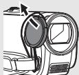 PANASONIC SDR-S26 - Mise en place du capuchon d'objet (Inclus dans le kit filtrés (VW-LF37WE; en option)) - 2