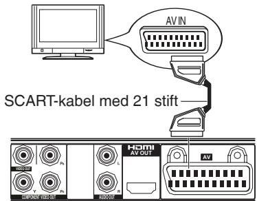 SCART-kabel med 21 stift AV IN HDMI AV OUT