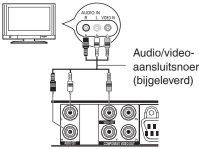 AUDIO IN R L VIDEO IN Audio/video- aansluitsnoer (bijgeleverd) COMPONENT VIDEO OUT