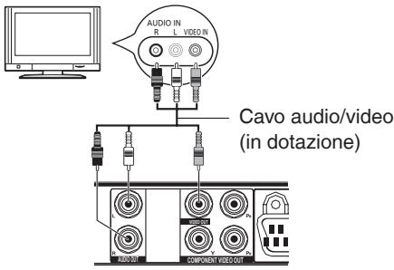 AUDIO IN R L VIDEO IN Cavo audio/video (in dotazione) AUDIO OUT COMPONENT VIDEO OUT