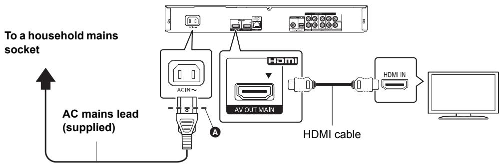 PANASONIC DMP-BDT570 - STEP 1 : Connecting to a TV - 1