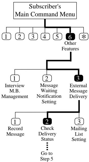 PANASONIC KXTVP100E - Checking and Setting External Message Delivery Status - 1