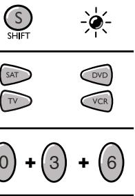 THOMSON ROC 46 - Method B - 3-digit codes programming - 1