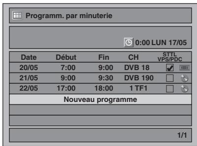 THOMSON CB 1000 - Appuyez sur [TIMER SET] pour définir un enregistrement programmé. - 1