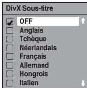 THOMSON CB 1000 - DivX Sous-titre (Par défaut: OFF) - 1