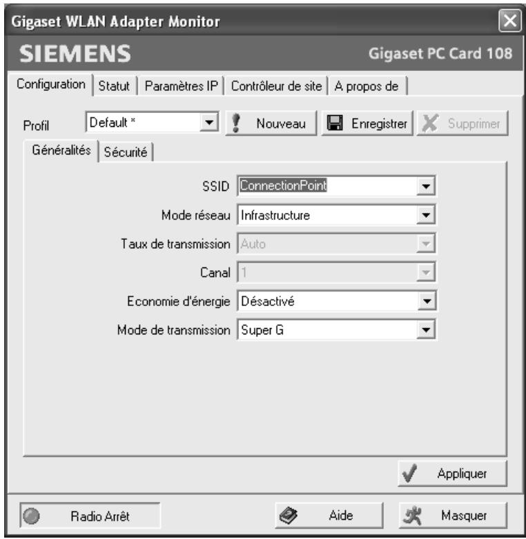 SIEMENS GIGASET PC CARD 108 - Utiliser le moniteur gigaset WLAN adapter - 1