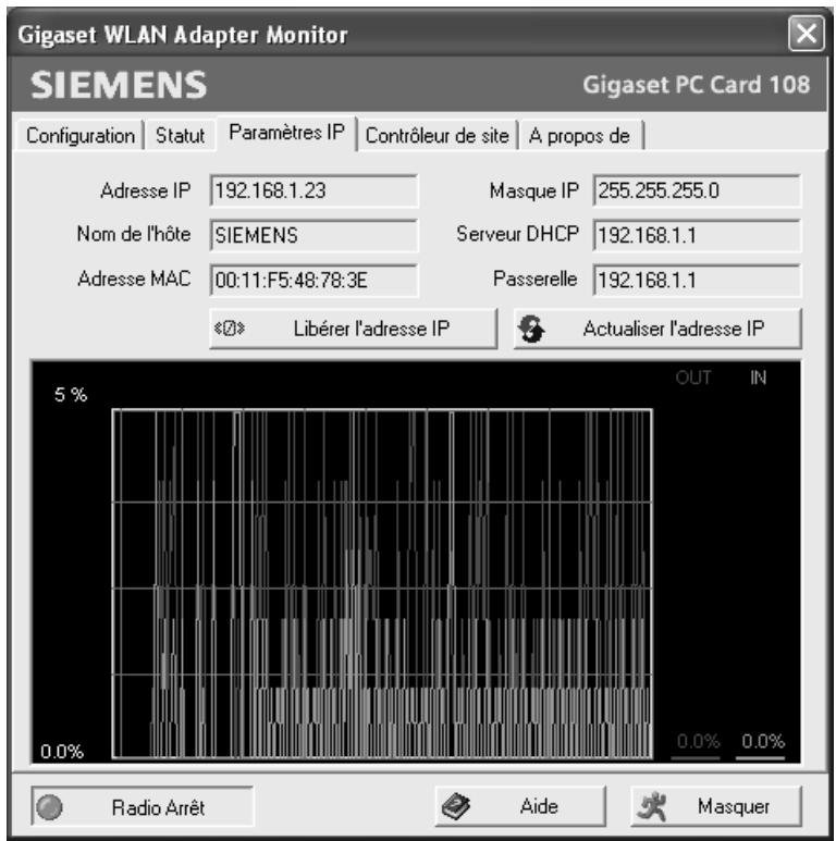 SIEMENS GIGASET PC CARD 108 - Paramètres IP - 1