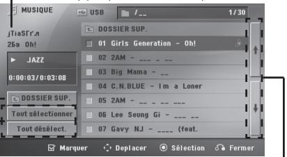 LG HT905TA - Menu musique - 1