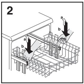 CANDY CDI 2212 - B.: NON SOLLEVARE O ABBASSARE MAI IL CESTO DA UN SOLO LATO (fig. 3). - 2