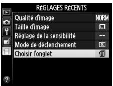 NIKON COOLPIX A - Sélectionner Choisir l'onglet. - 2
