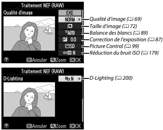 NIKON COOLPIX A - Régler les paramètres de Traitement NEF (RAW). - 2