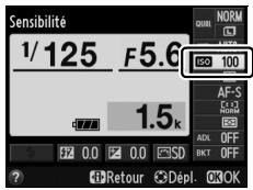 NIKON COOLPIX A - Afficher les options de sensibilité. - 2