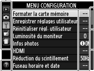 NIKON COOLPIX A - Menus de l'appareil photo : aperçu - 2